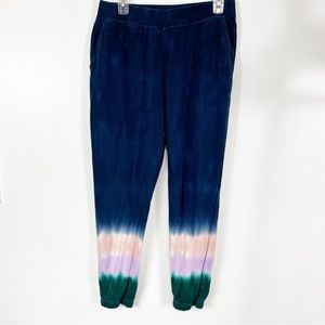 Wildfox Tie Dye Blue Jogging Pants Medium